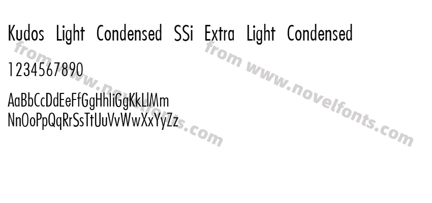 Kudos Light Condensed SSi Extra Light CondensedPreview