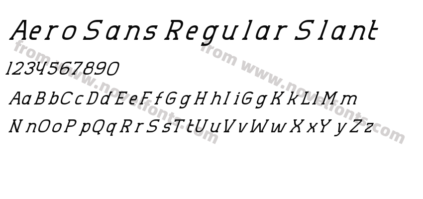 Aero Sans Regular SlantPreview