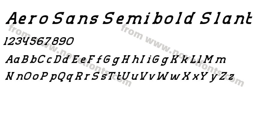 Aero Sans Semibold SlantPreview