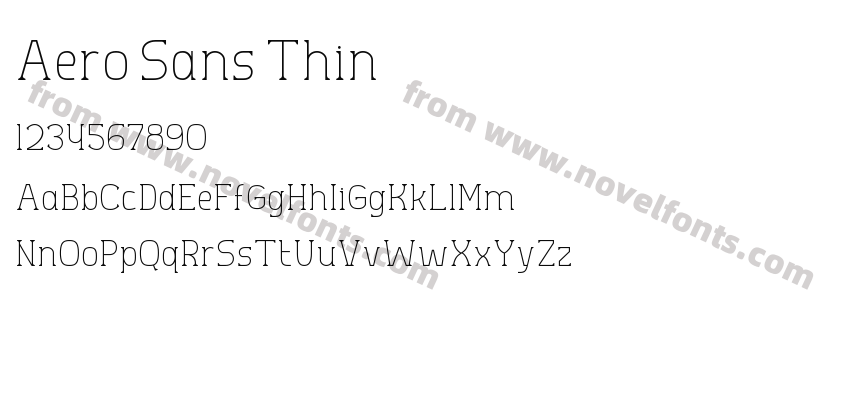 Aero Sans ThinPreview