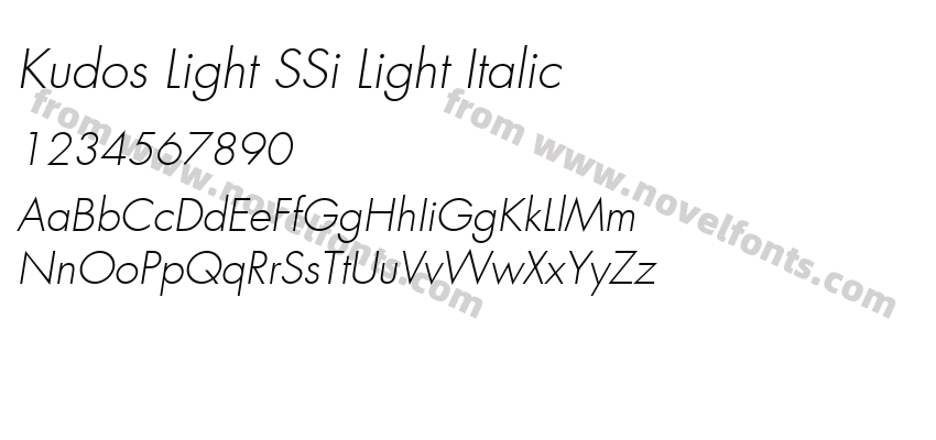 Kudos Light SSi Light ItalicPreview