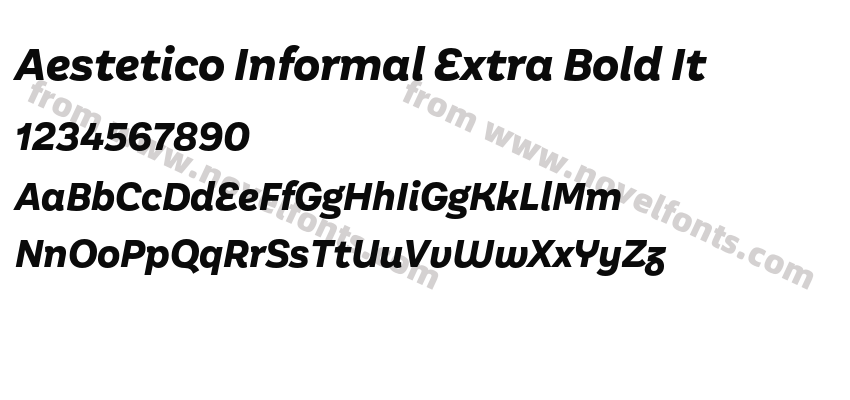 Aestetico Informal Extra Bold ItPreview