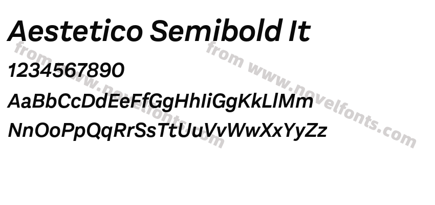 Aestetico Semibold ItPreview