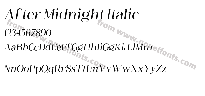 After Midnight ItalicPreview