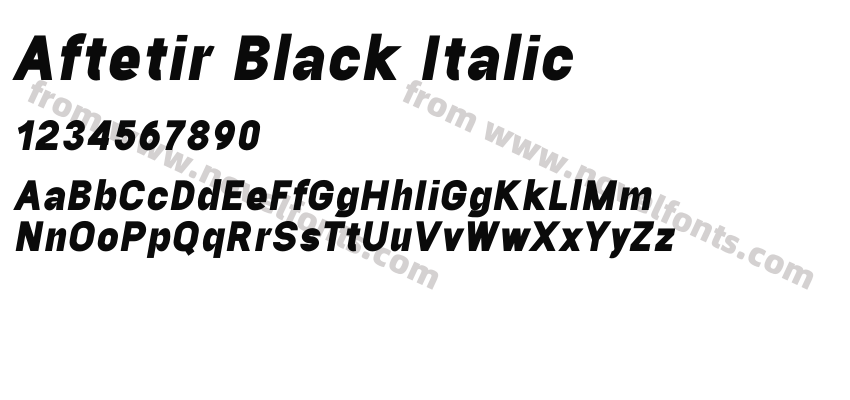 Aftetir Black ItalicPreview