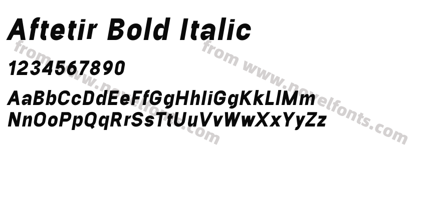 Aftetir Bold ItalicPreview