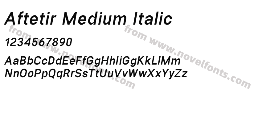 Aftetir Medium ItalicPreview