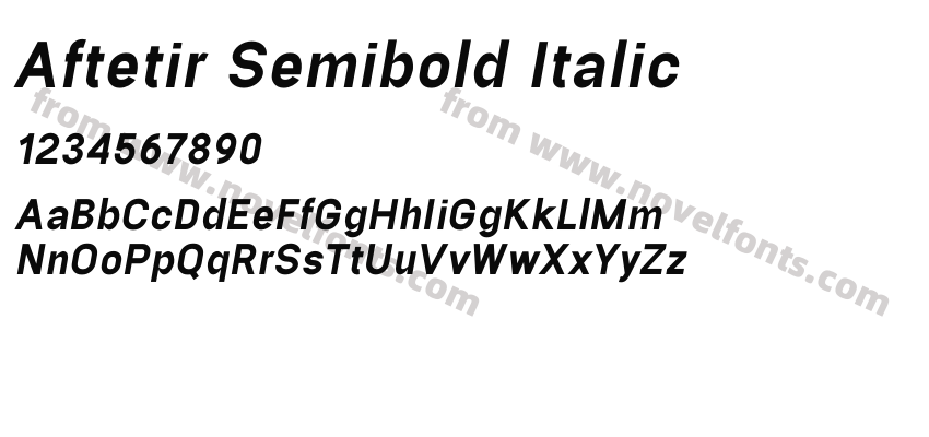 Aftetir Semibold ItalicPreview