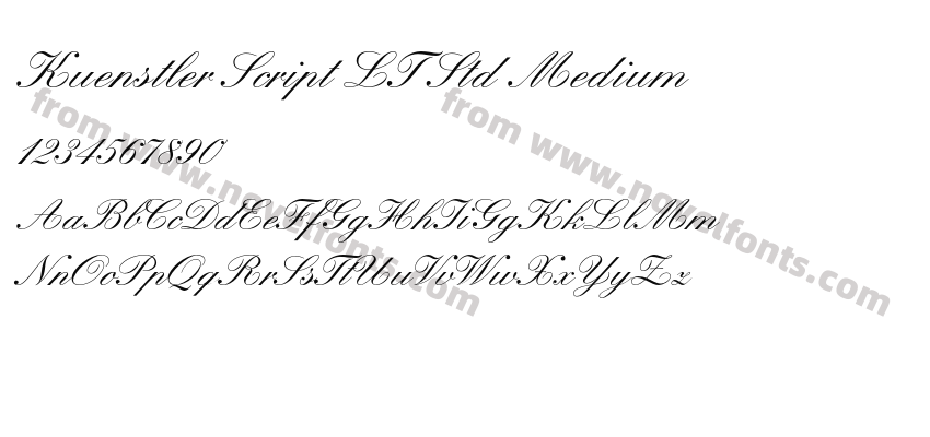 Kuenstler Script LT Std MediumPreview