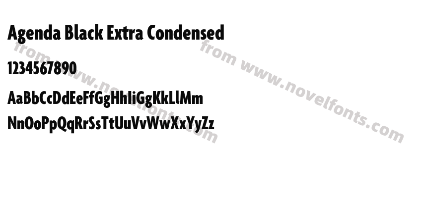 Agenda Black Extra CondensedPreview