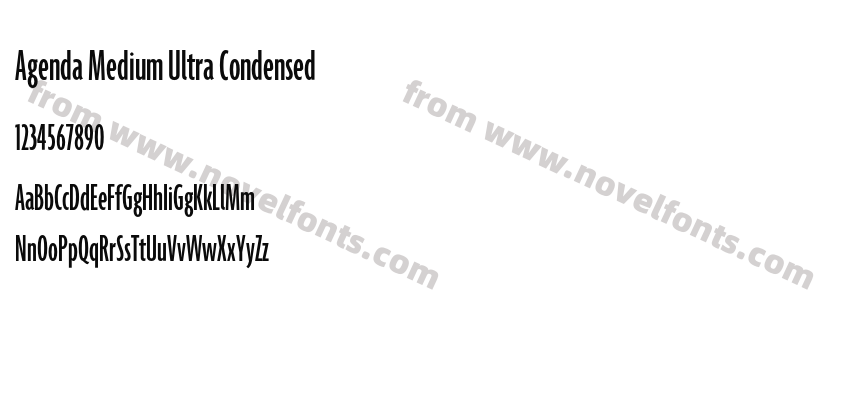 Agenda Medium Ultra CondensedPreview