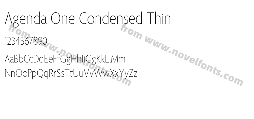 Agenda One Condensed ThinPreview