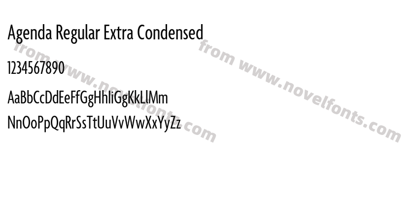 Agenda Regular Extra CondensedPreview