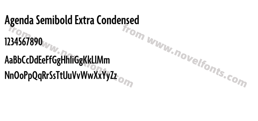 Agenda Semibold Extra CondensedPreview