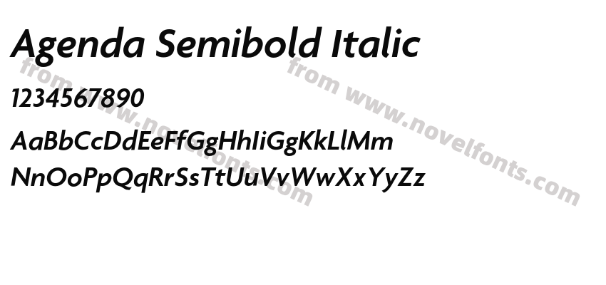 Agenda Semibold ItalicPreview