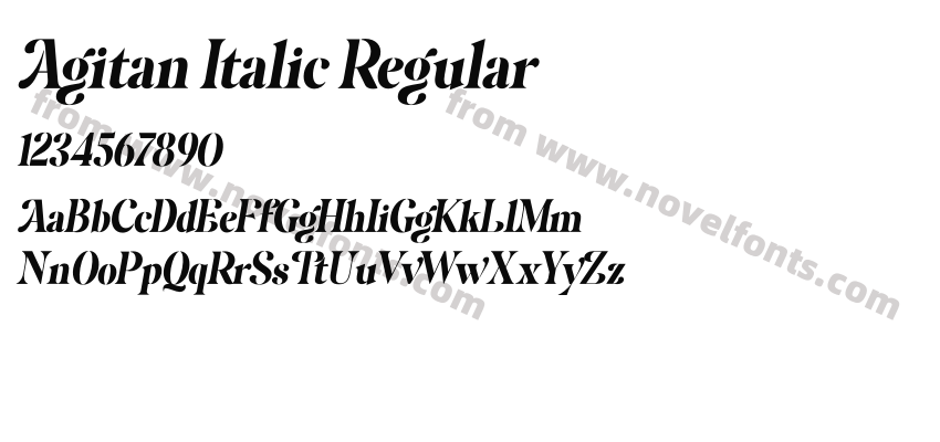 Agitan Italic RegularPreview