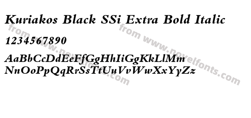 Kuriakos Black SSi Extra Bold ItalicPreview