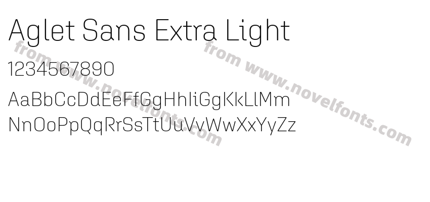 Aglet Sans Extra LightPreview