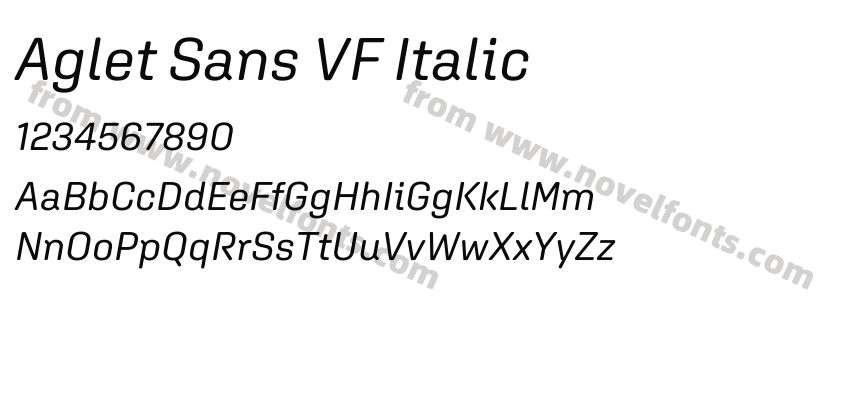 Aglet Sans VF ItalicPreview