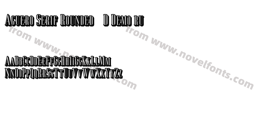 Aguero Serif Rounded 3D Demo ruPreview
