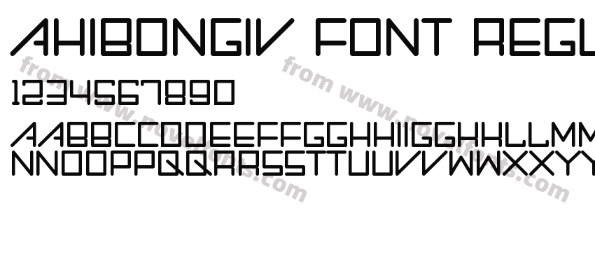 Ahibongiv Font RegularPreview