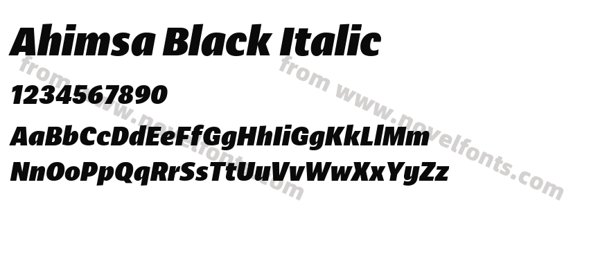 Ahimsa Black ItalicPreview