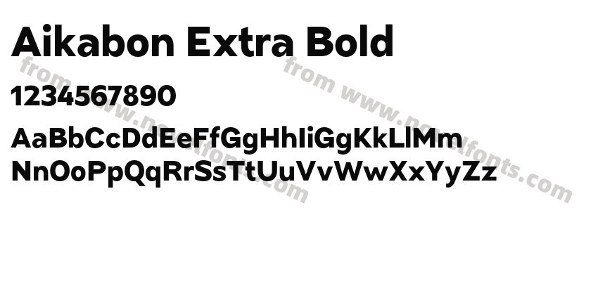 Aikabon Extra BoldPreview