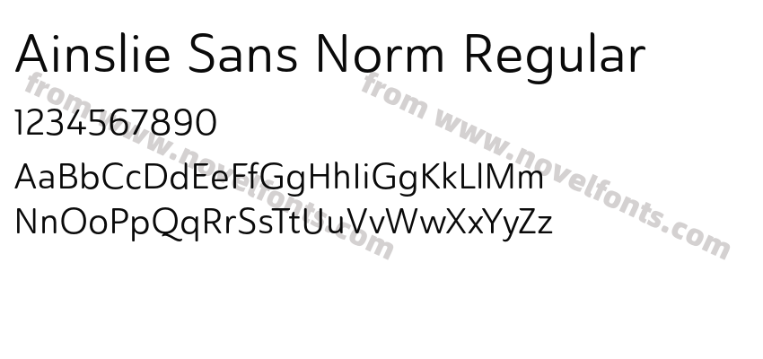 Ainslie Sans Norm RegularPreview