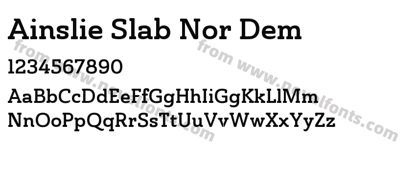 Ainslie Slab Nor DemPreview