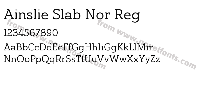 Ainslie Slab Nor RegPreview