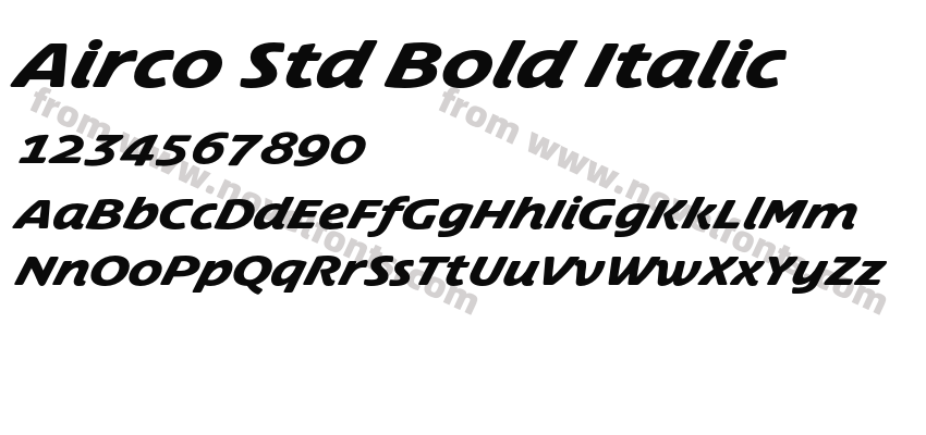 Airco Std Bold ItalicPreview