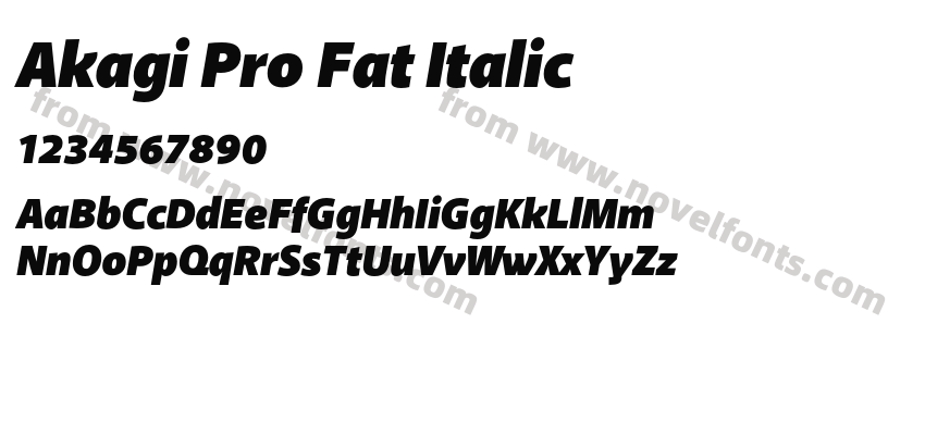 Akagi Pro Fat ItalicPreview