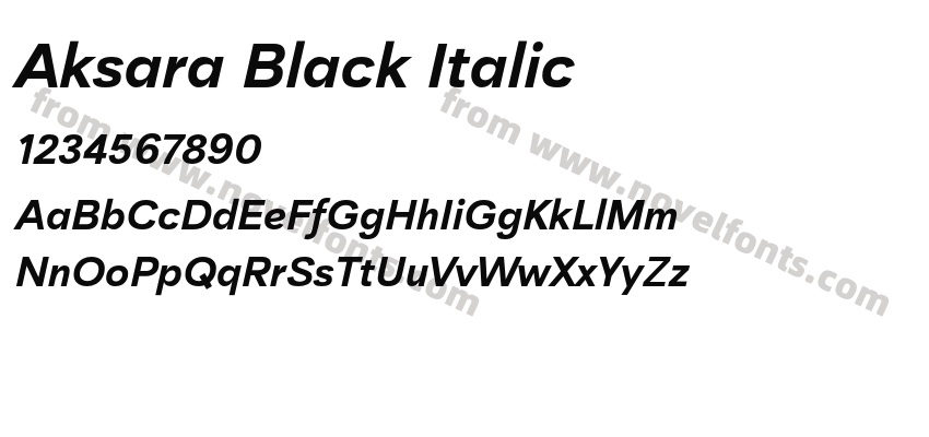 Aksara Black ItalicPreview