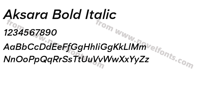 Aksara Bold ItalicPreview