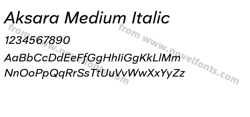 Aksara Medium ItalicPreview