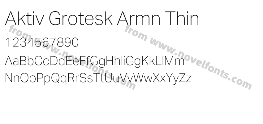Aktiv Grotesk Armn ThinPreview