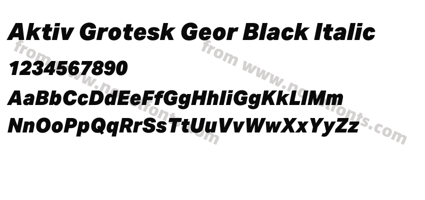 Aktiv Grotesk Geor Black ItalicPreview