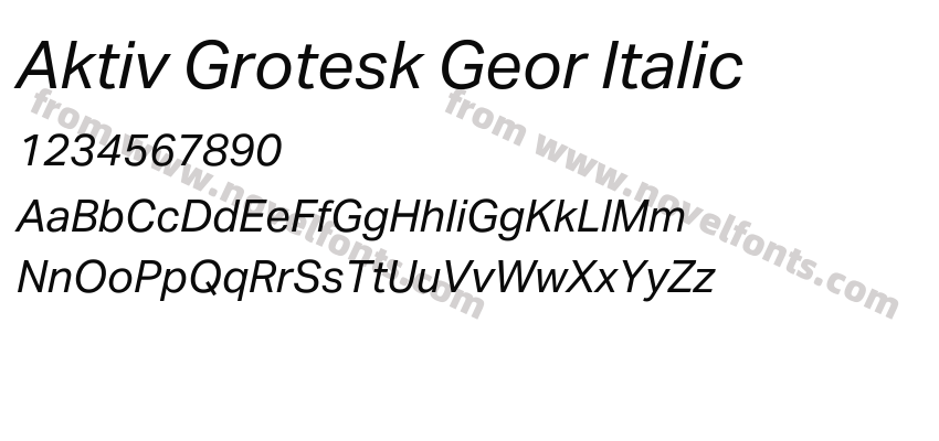 Aktiv Grotesk Geor ItalicPreview
