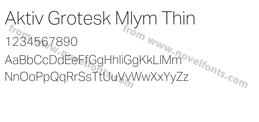 Aktiv Grotesk Mlym ThinPreview
