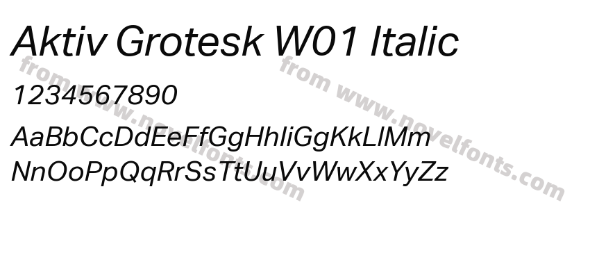 Aktiv Grotesk W01 ItalicPreview