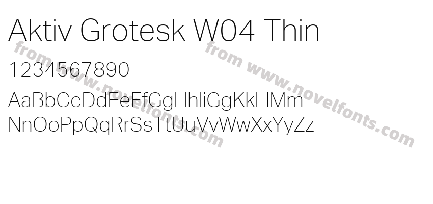 Aktiv Grotesk W04 ThinPreview