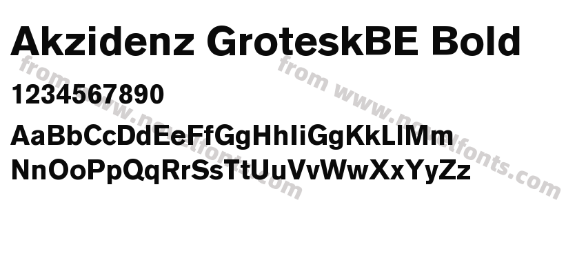 Akzidenz GroteskBE BoldPreview