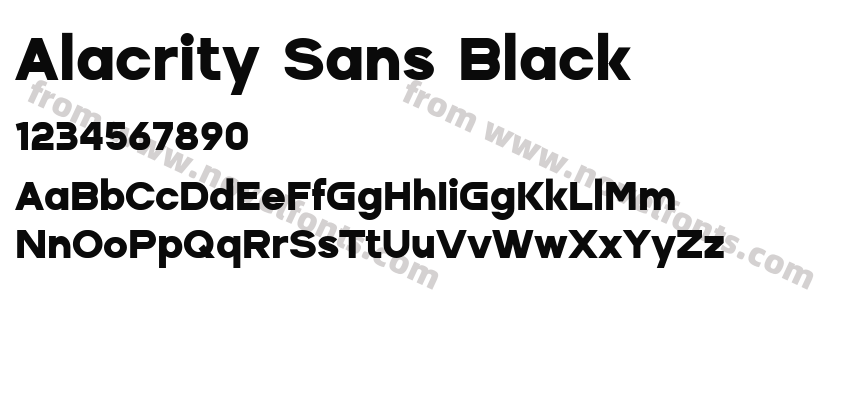 Alacrity Sans BlackPreview