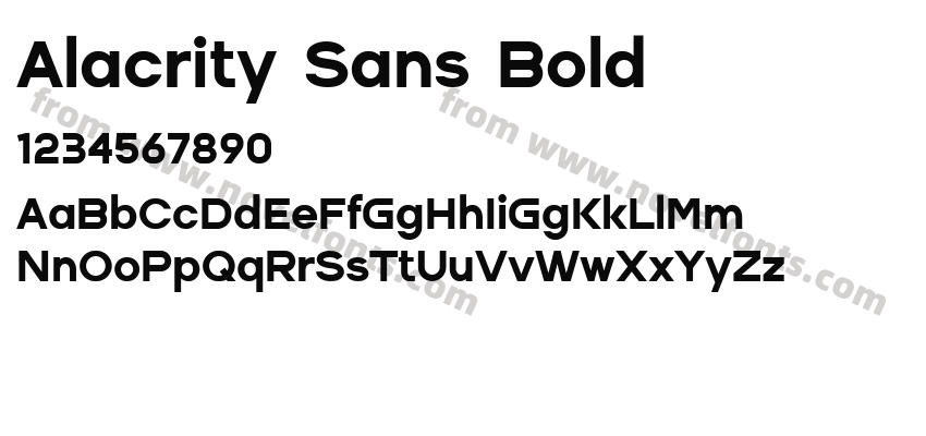 Alacrity Sans BoldPreview