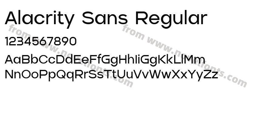 Alacrity Sans RegularPreview