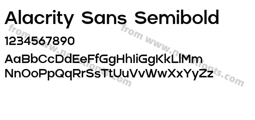 Alacrity Sans SemiboldPreview