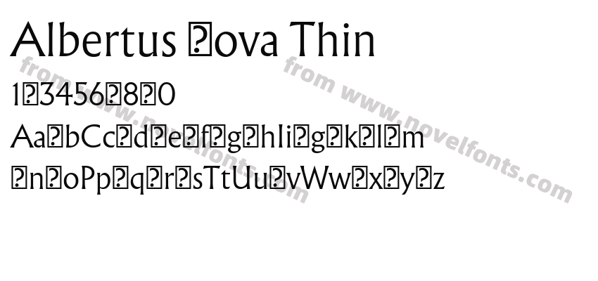 Albertus Nova ThinPreview