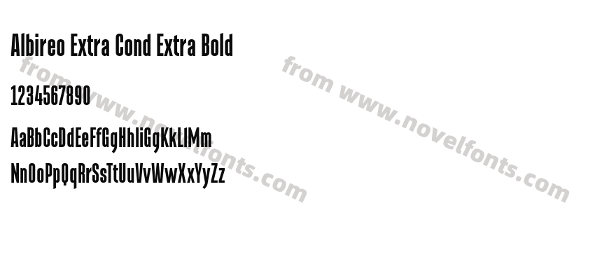 Albireo Extra Cond Extra BoldPreview