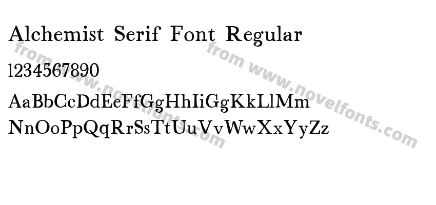 Alchemist Serif Font RegularPreview