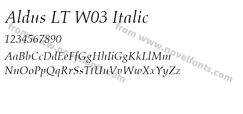 Aldus LT W03 ItalicPreview